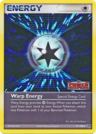 Warp Energy Reverse Holo Pokemon card from Power Keepers