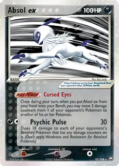 Absol ex Pokemon card from Power Keepers