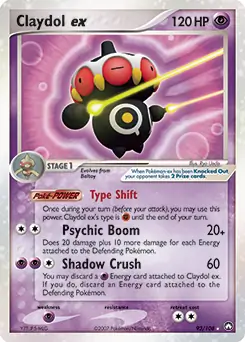 Claydol ex Pokemon card from Power Keepers