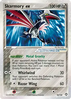 Skarmory ex Pokemon card from Power Keepers