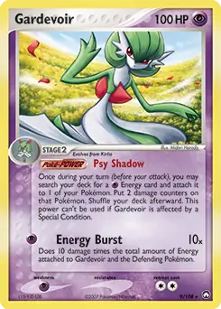 Gardevoir Holo Pokemon card from Power Keepers