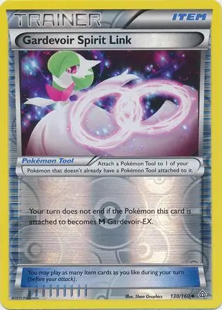 Gardevoir Spirit Link Reverse Holo Pokemon card from Primal Clash