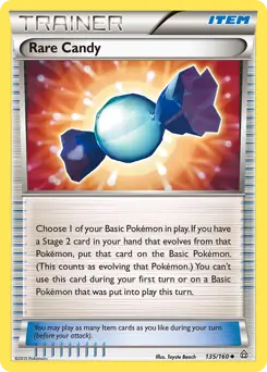 Rare Candy Pokemon card from Primal Clash