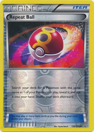 Repeat Ball Reverse Holo Pokemon card from Primal Clash
