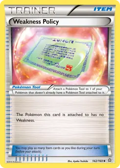 Weakness Policy Pokemon card from Primal Clash