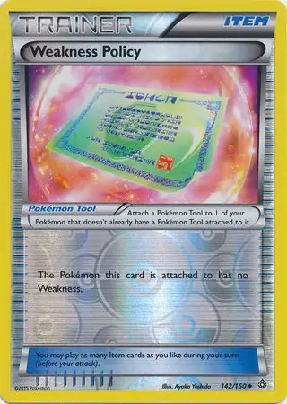 Weakness Policy Reverse Holo Pokemon card from Primal Clash