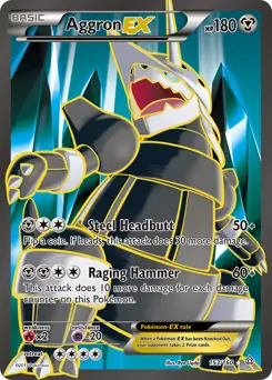 Full Art Aggron EX Pokemon card from Primal Clash