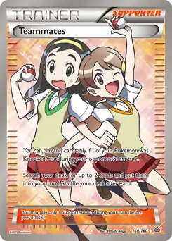 Full Art Teammates Pokemon card from Primal Clash