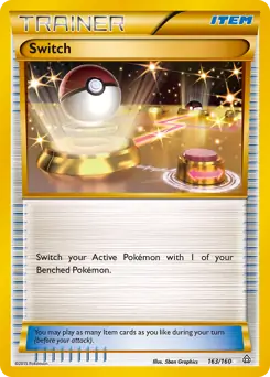 Switch Secret Pokemon card from Primal Clash