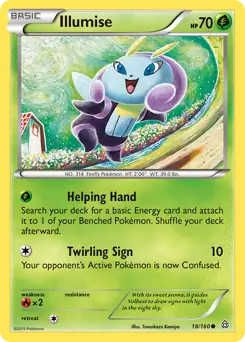 Illumise Pokemon card from Primal Clash