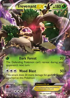 Trevenant EX Pokemon card from Primal Clash