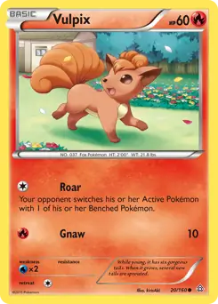 Vulpix Pokemon card from Primal Clash