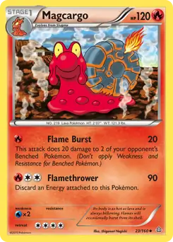 Magcargo Pokemon card from Primal Clash