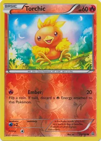 Torchic Reverse Holo Pokemon card from Primal Clash