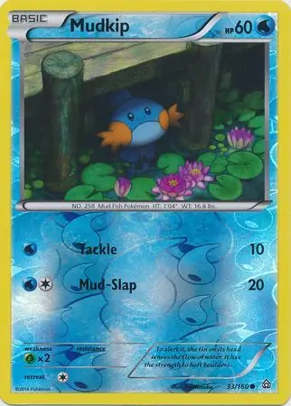 Mudkip Reverse Holo Pokemon card from Primal Clash