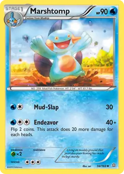 Marshtomp Pokemon card from Primal Clash