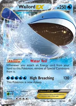Wailord EX Pokemon card from Primal Clash