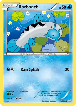 Barboach Pokemon card from Primal Clash