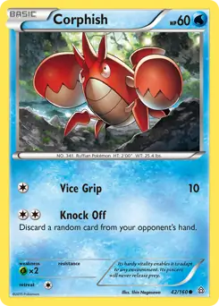 Corphish Pokemon card from Primal Clash