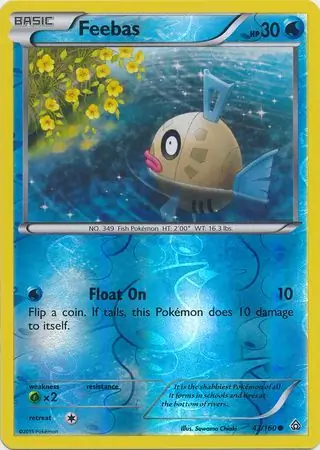 Feebas Reverse Holo Pokemon card from Primal Clash