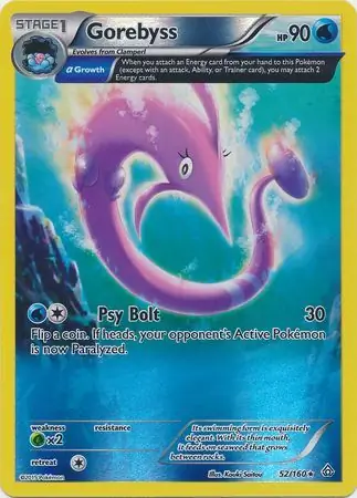 Gorebyss Reverse Holo Pokemon card from Primal Clash
