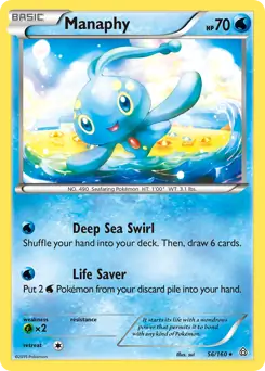 Manaphy Pokemon card from Primal Clash