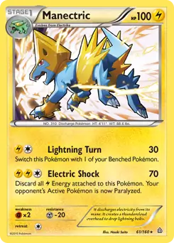 Manectric Pokemon card from Primal Clash