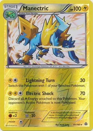 Manectric Reverse Holo Pokemon card from Primal Clash