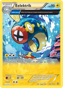 Eelektrik Pokemon card from Primal Clash