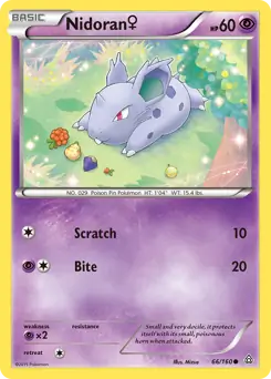 Nidoran Pokemon card from Primal Clash