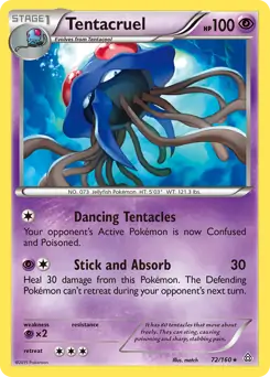 Tentacruel Pokemon card from Primal Clash