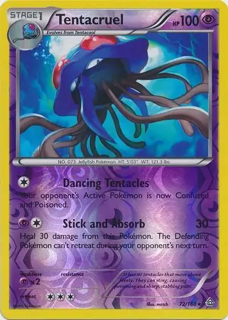 Tentacruel Reverse Holo Pokemon card from Primal Clash