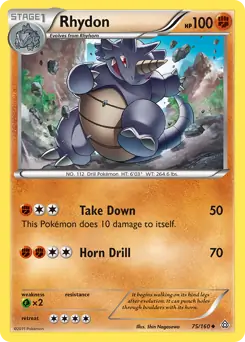 Rhydon Pokemon card from Primal Clash