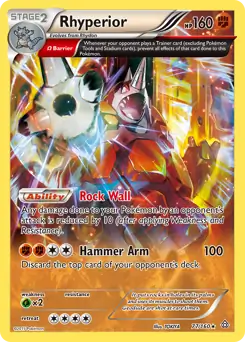 Rhyperior Pokemon card from Primal Clash