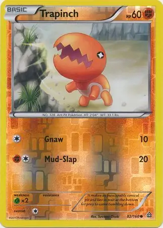 Trapinch Reverse Holo Pokemon card from Primal Clash