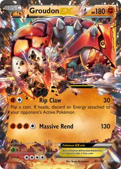 Groudon EX Pokemon card from Primal Clash