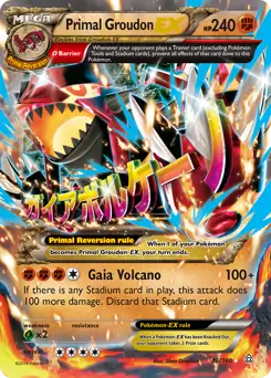 Primal Groudon EX Pokemon card from Primal Clash