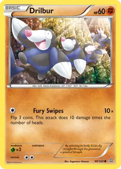 Drilbur Pokemon card from Primal Clash