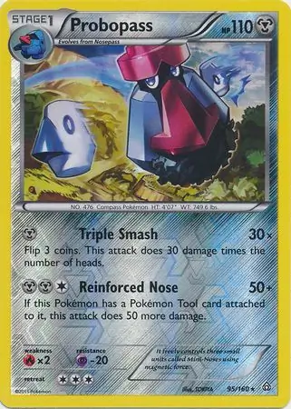 Probopass Reverse Holo Pokemon card from Primal Clash