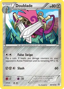 Doublade Pokemon card from Primal Clash