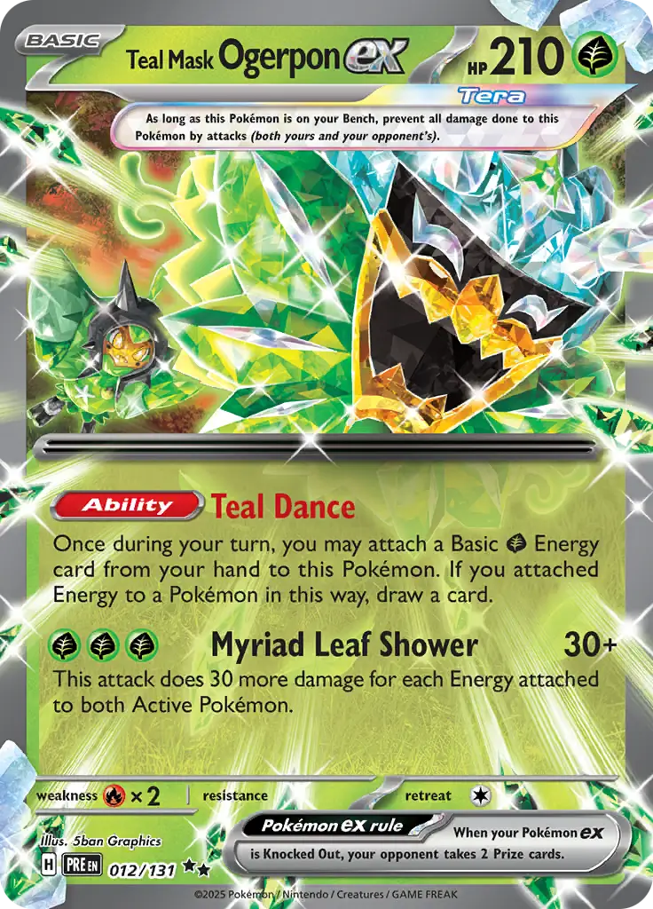Teal Mask Ogerpon ex Pokemon card from Prismatic Evolutions