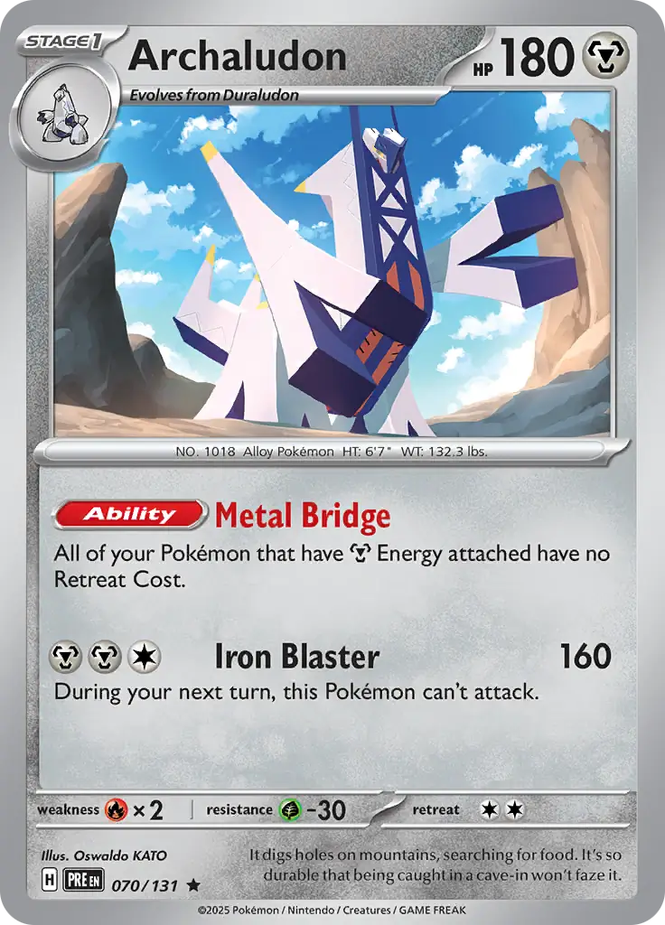 Archaludon Pokemon card from Prismatic Evolutions