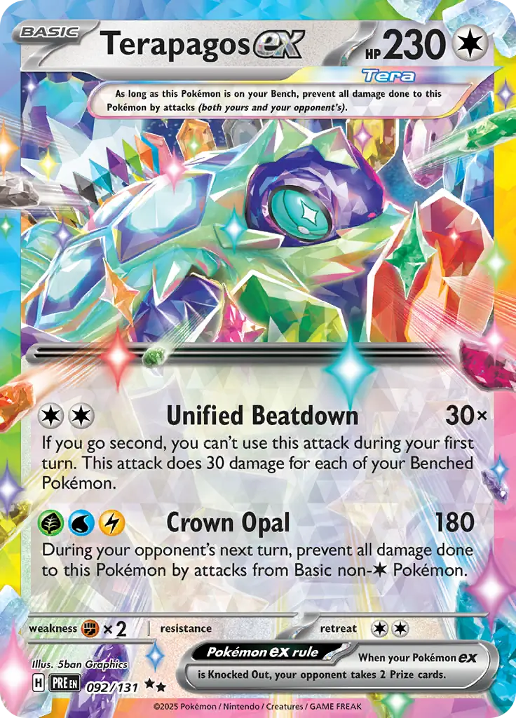 Terapagos ex Pokemon card from Prismatic Evolutions