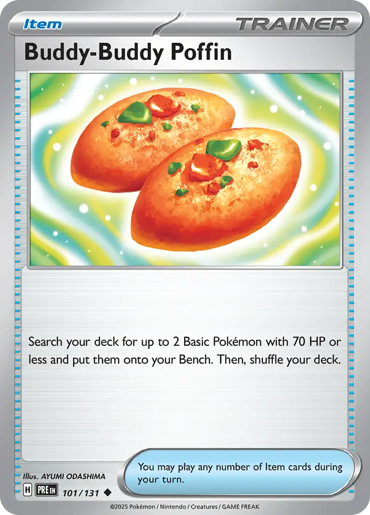 Buddy-Buddy Poffin Pokemon card from Prismatic Evolutions