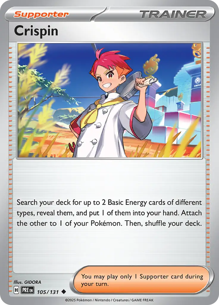 Crispin Pokemon card from Prismatic Evolutions