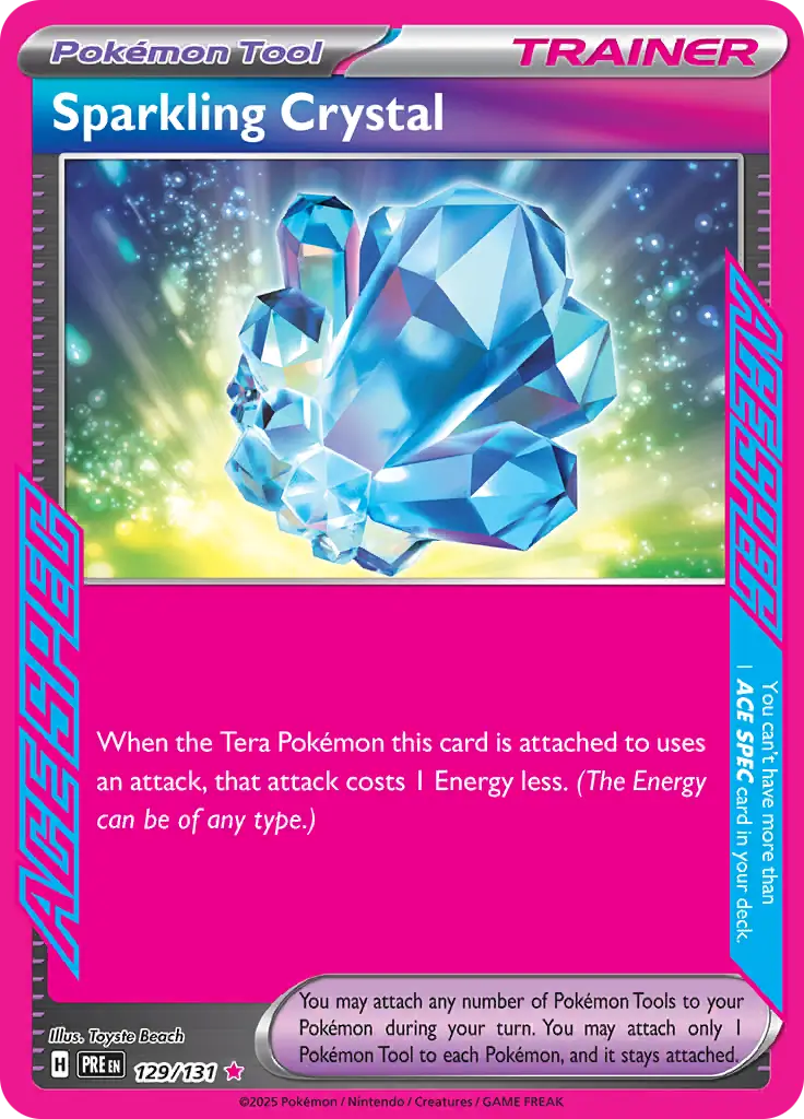 Sparkling Crystal Pokemon card from Prismatic Evolutions