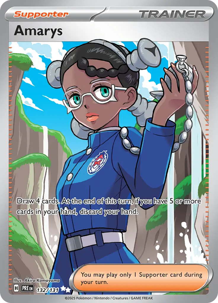 Amarys Pokemon card from Prismatic Evolutions