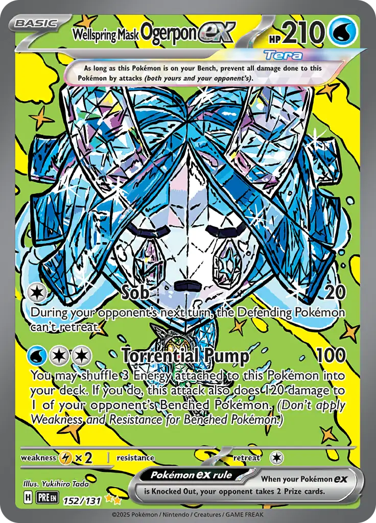 Wellspring Mask Ogerpon ex Pokemon card from Prismatic Evolutions