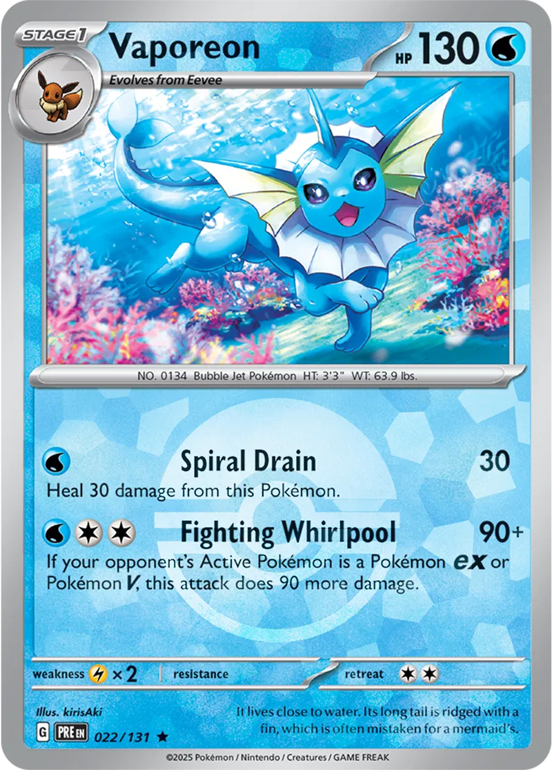 Vaporeon Poke ball Holo