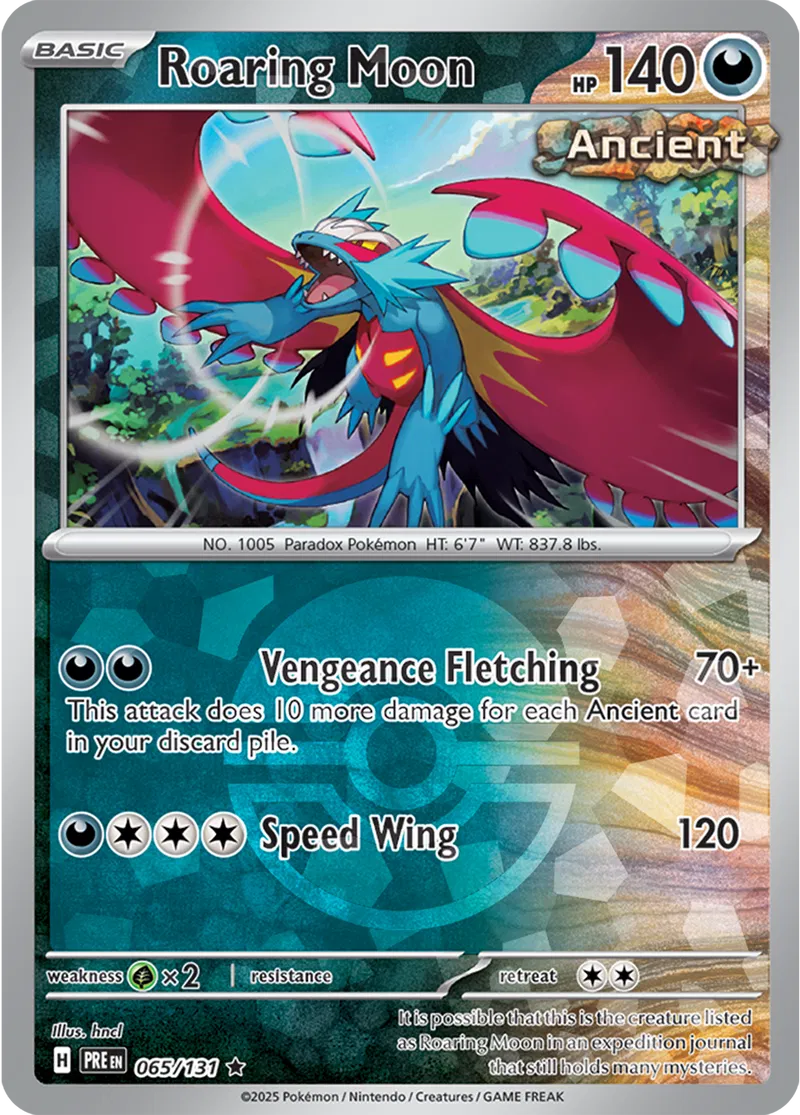 Roaring Moon Poke ball Holo
